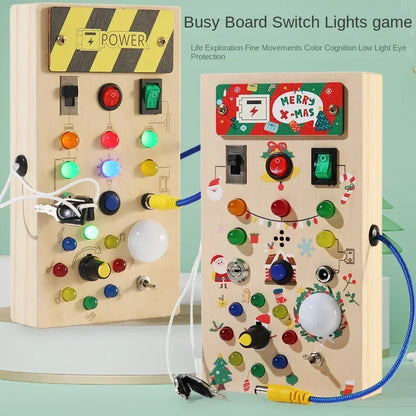 Houten Montessori Busy Board