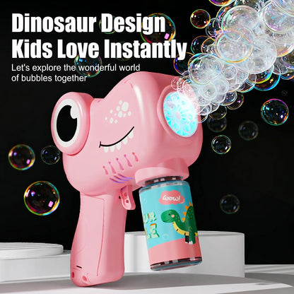 Draagbare Dinosaurus Bellenblaasmachine met Licht