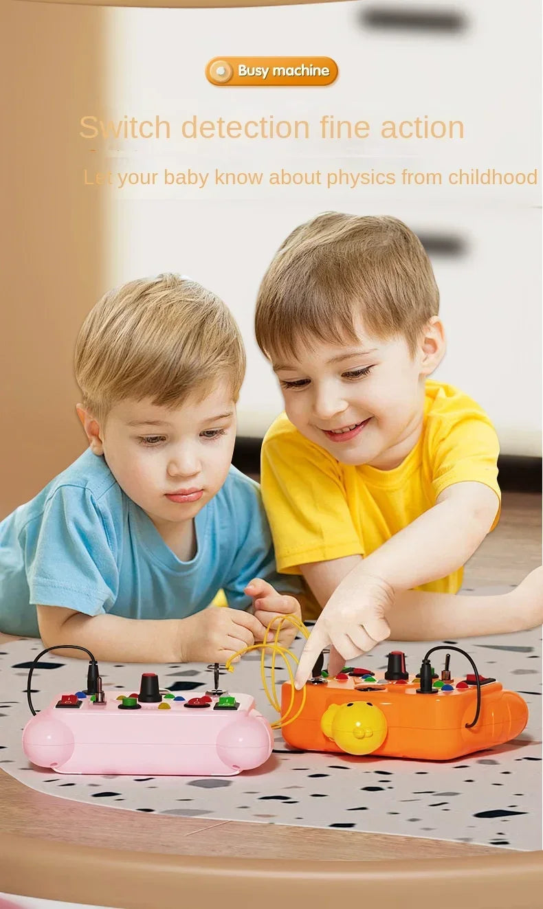 Montessori Activiteitenbord met LED Lichtschakelaars voor Kinderen