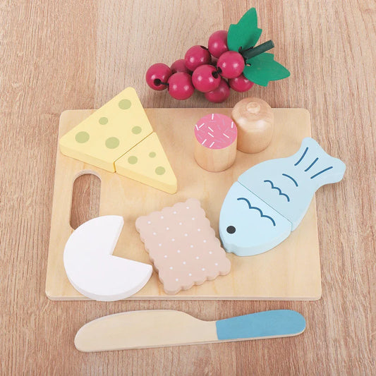 Houten Speelgoed Eten Snijset voor Kinderkeuken (3-6 jaar)