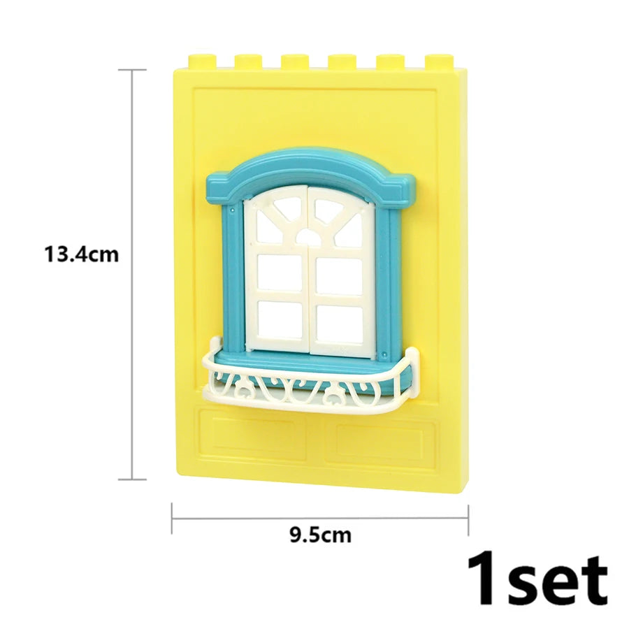 Huis onderdelen set voor grote bouwstenen – Compatibel met Duplo®