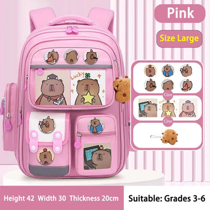 Capybara Schoolrugzak - Waterdicht met Ergonomische Schouderbanden