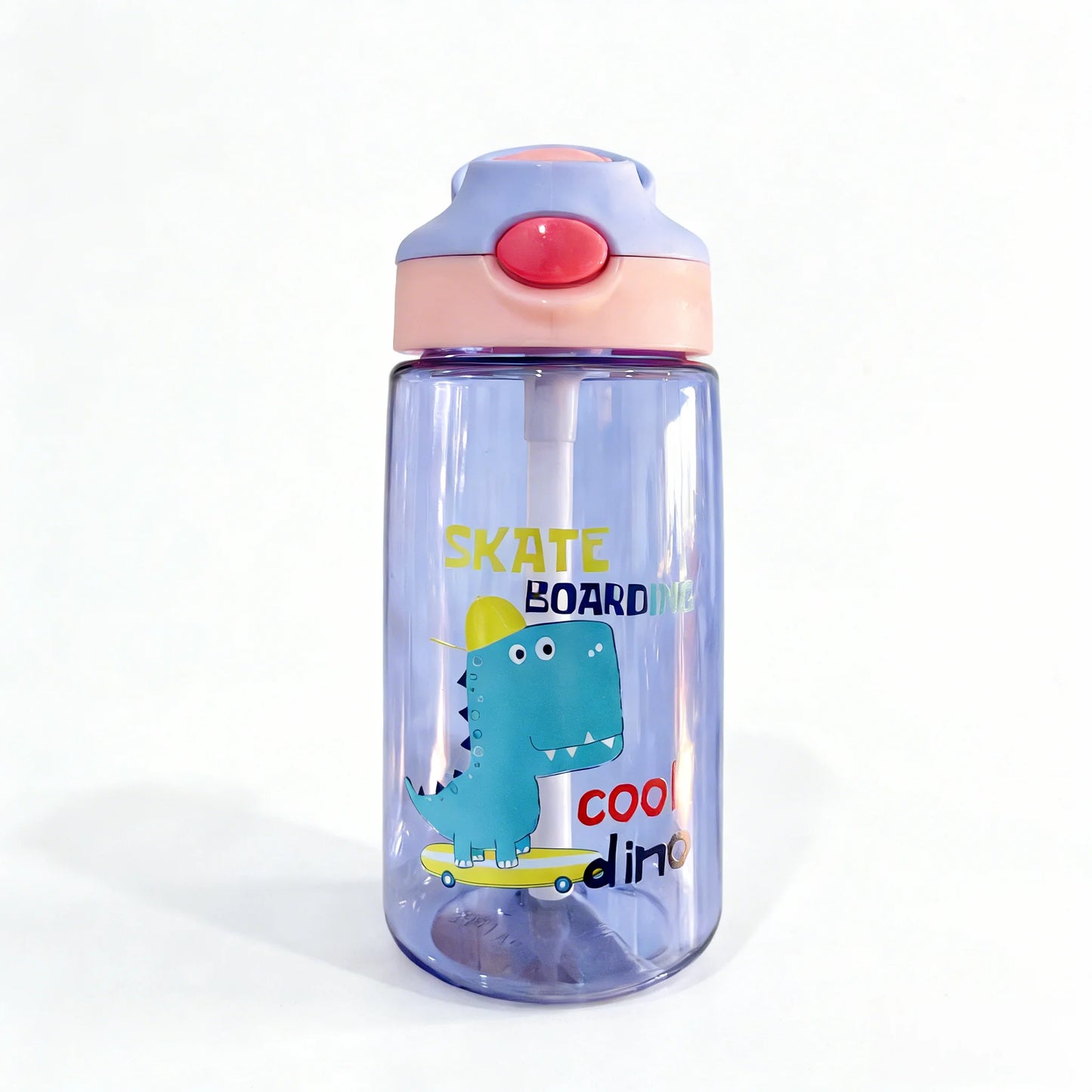 Kinder Drinkfles met Tuitbeker en Rietje – Lekvrij Dino – 480 ml