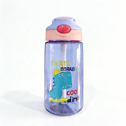 Kinder Drinkfles met Tuitbeker en Rietje – Lekvrij Dino – 480 ml