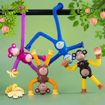 Pop Tubes Aap Fidget Speelgoed met Zuignap