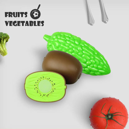 Snij Speelgoed Eten Fruit en Groenten met Opbergmandje