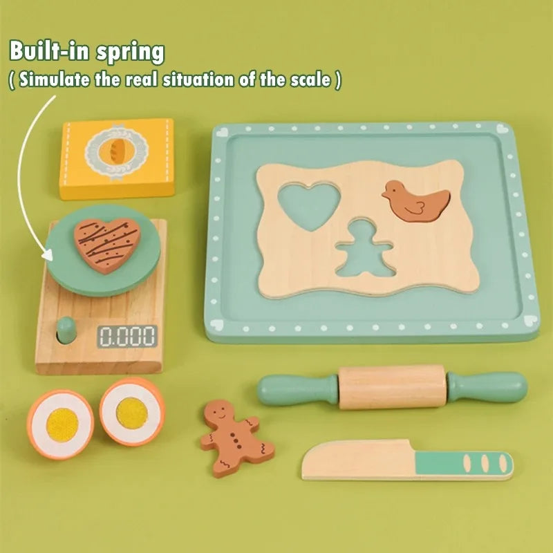Houten Speelgoed Keuken Accessoires Set - Snijvoedsel & Ontbijt