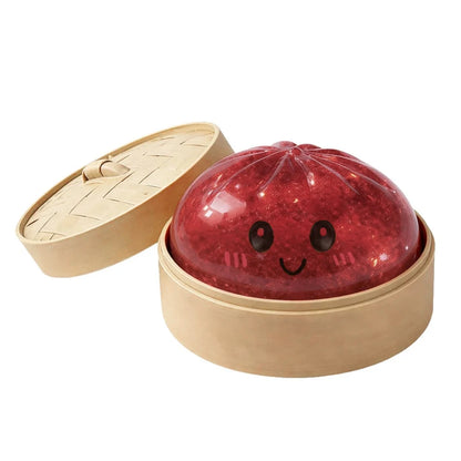 Realistische Knijpdumpling Fidget Toy met Steamer