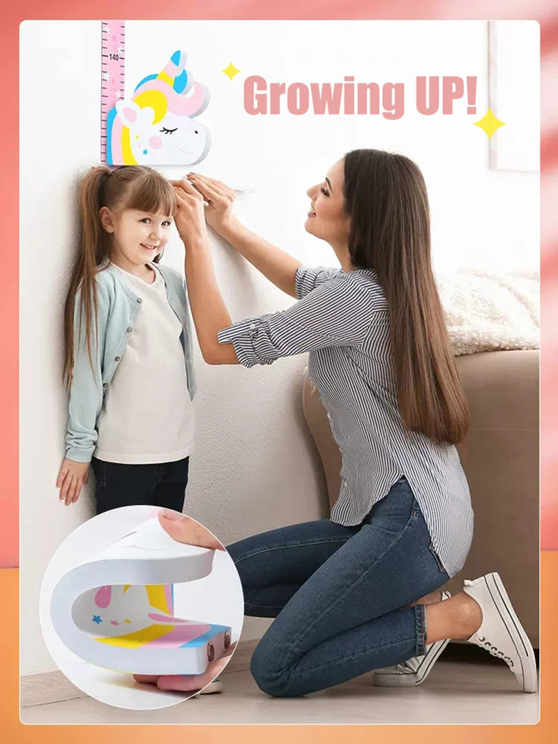 Zelfklevende 3D Meetlat Wandsticker voor Kinderen