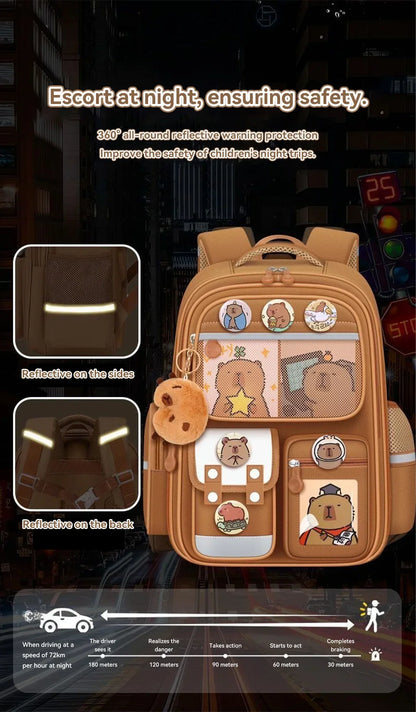 Capybara Schoolrugzak - Waterdicht met Ergonomische Schouderbanden