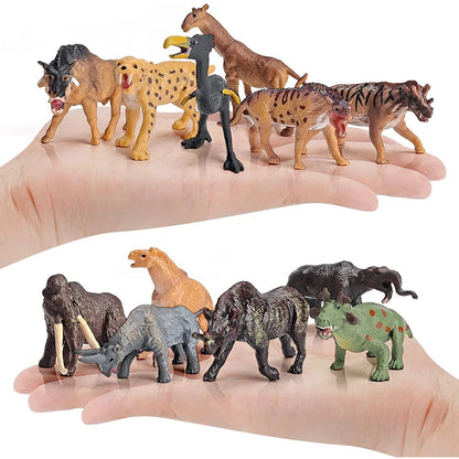 Set van 18 Realistische Mini Prehistorische Dieren Speelfiguren