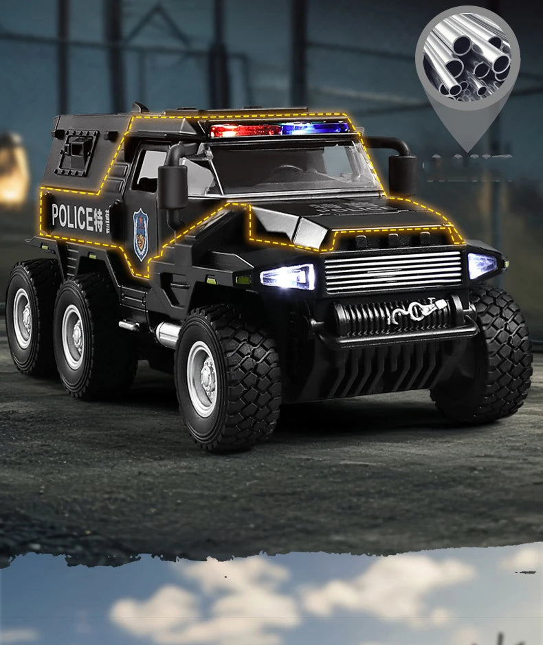 Speelgoed Politietruck Model | Diecast Voertuig met Geluid en Licht