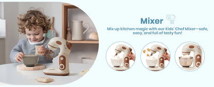 Plastic speelgoed keukenapparaten set met broodrooster, mixer en blender