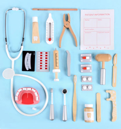 Houten Dokters- en Tandarts Speelset voor Kinderen