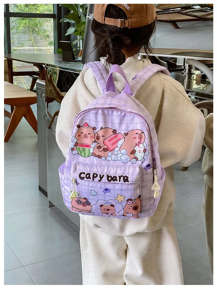 Ruime Capybara Rugzak van Nylon – Ideaal als Schooltas