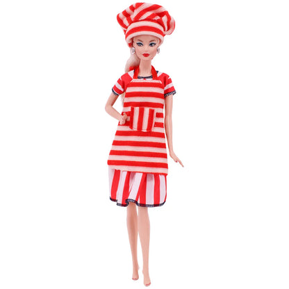 Keukenuniform Poppenkleding voor 30 cm Poppen