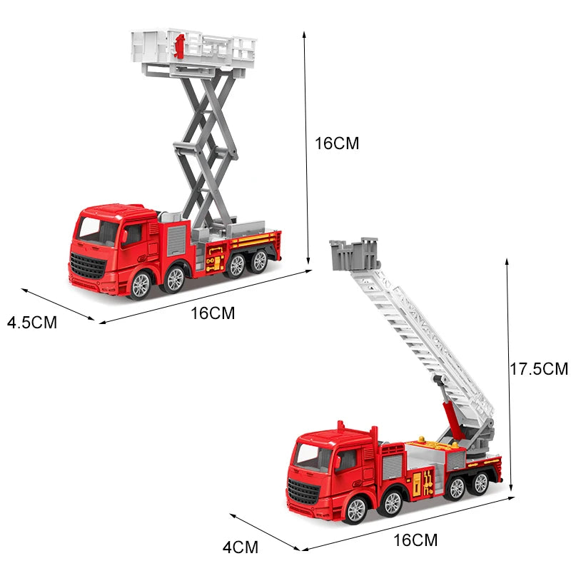Speelgoed Brandweer Voertuigen Set – Metaal & Plastic