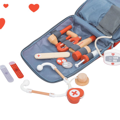 Houten Dokterset voor Kinderen – Rood