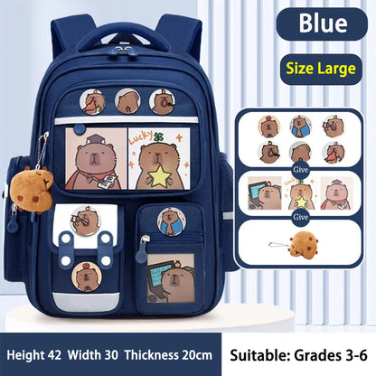Capybara Schoolrugzak - Waterdicht met Ergonomische Schouderbanden