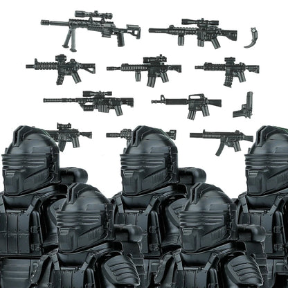 Bouwblokjes Figuren Commando Speciale Eenheid Leger met Wapens en Accessoires