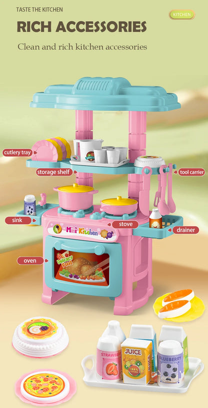 Speelkeuken Set voor Kinderen | Met Oven, Spoelbak en Speeleten