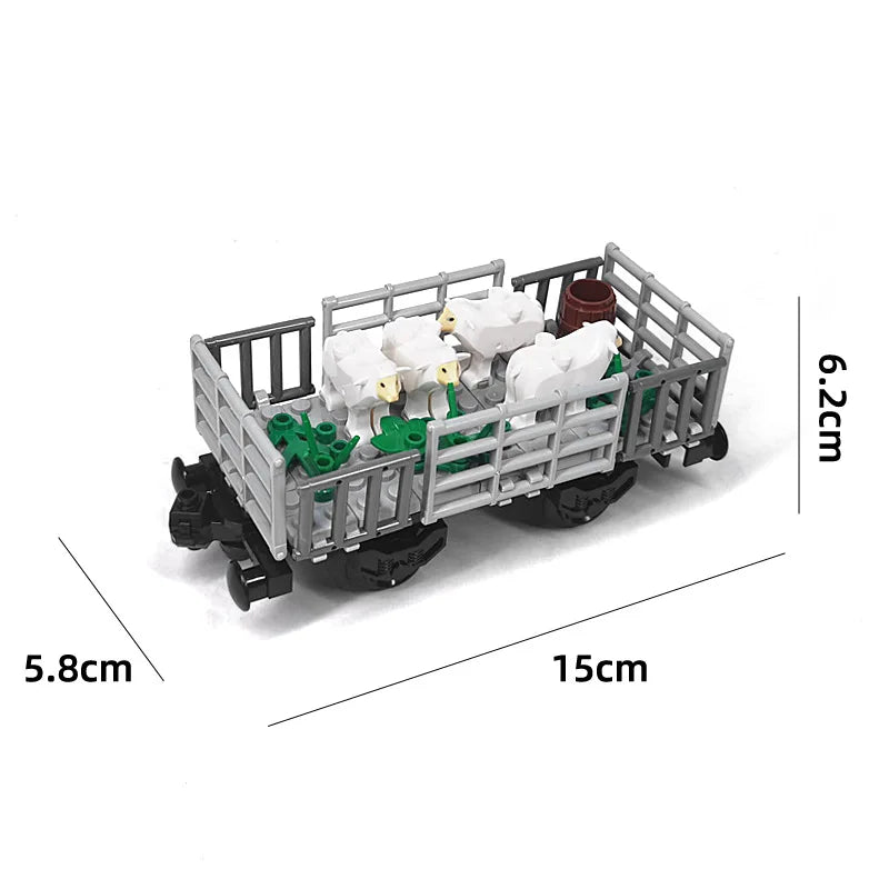 Kolenwagon Bouwset voor Trein | Compatibel met Lego Bouwblokken