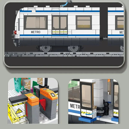 Bouwstenen Set Metro Trein | Compatibel met Lego