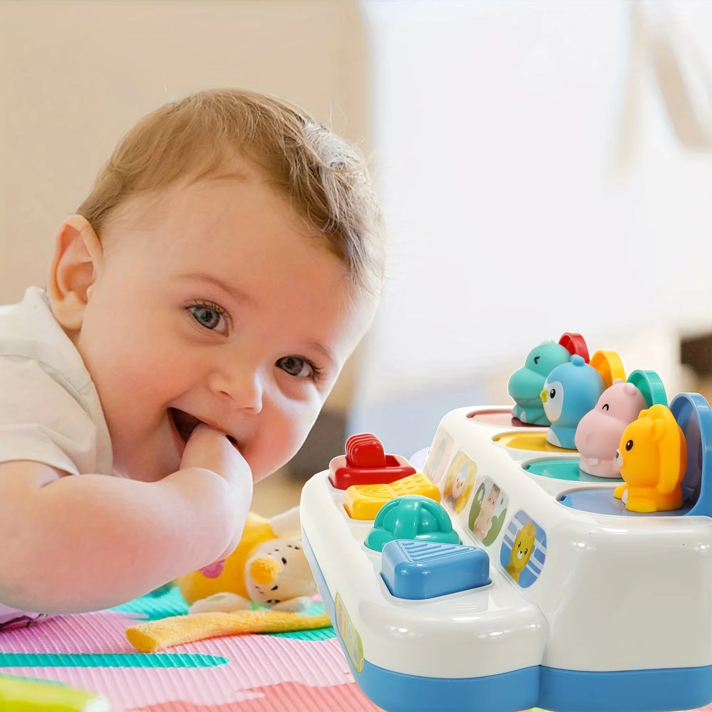 Baby Pop-Up Dieren Speelgoed met Knoppen