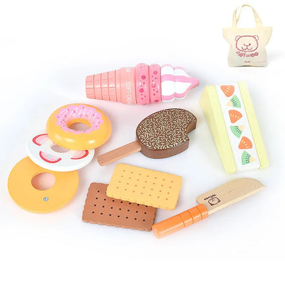 Houten Speelgoed Eten Snijset voor Kinderkeuken (3-6 jaar)