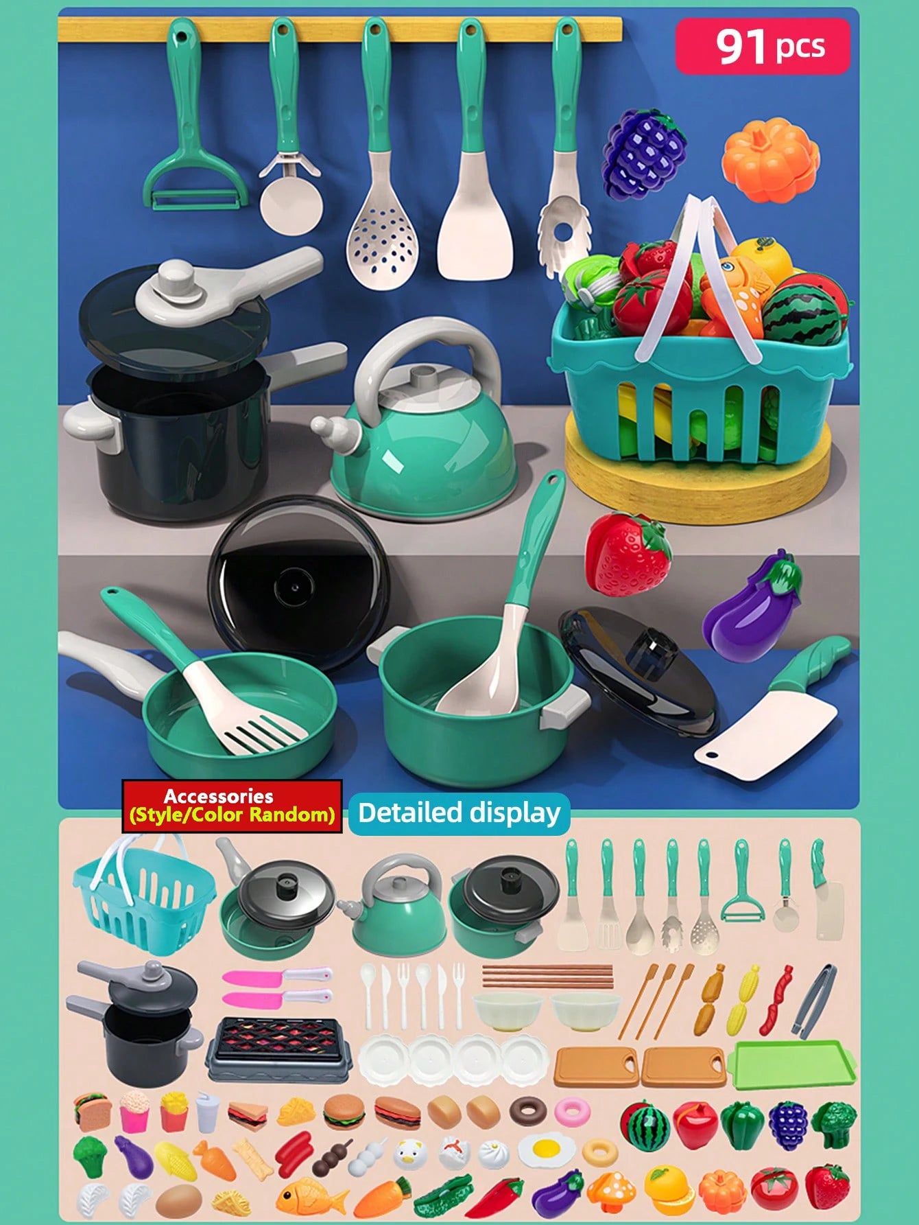 Speelkeuken Accessoires Set met Potten en Pannen voor Kinderen