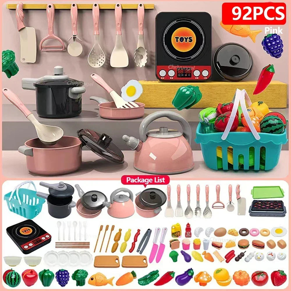 Speelkeuken Set met Accessoires, Pannen en Speeleten