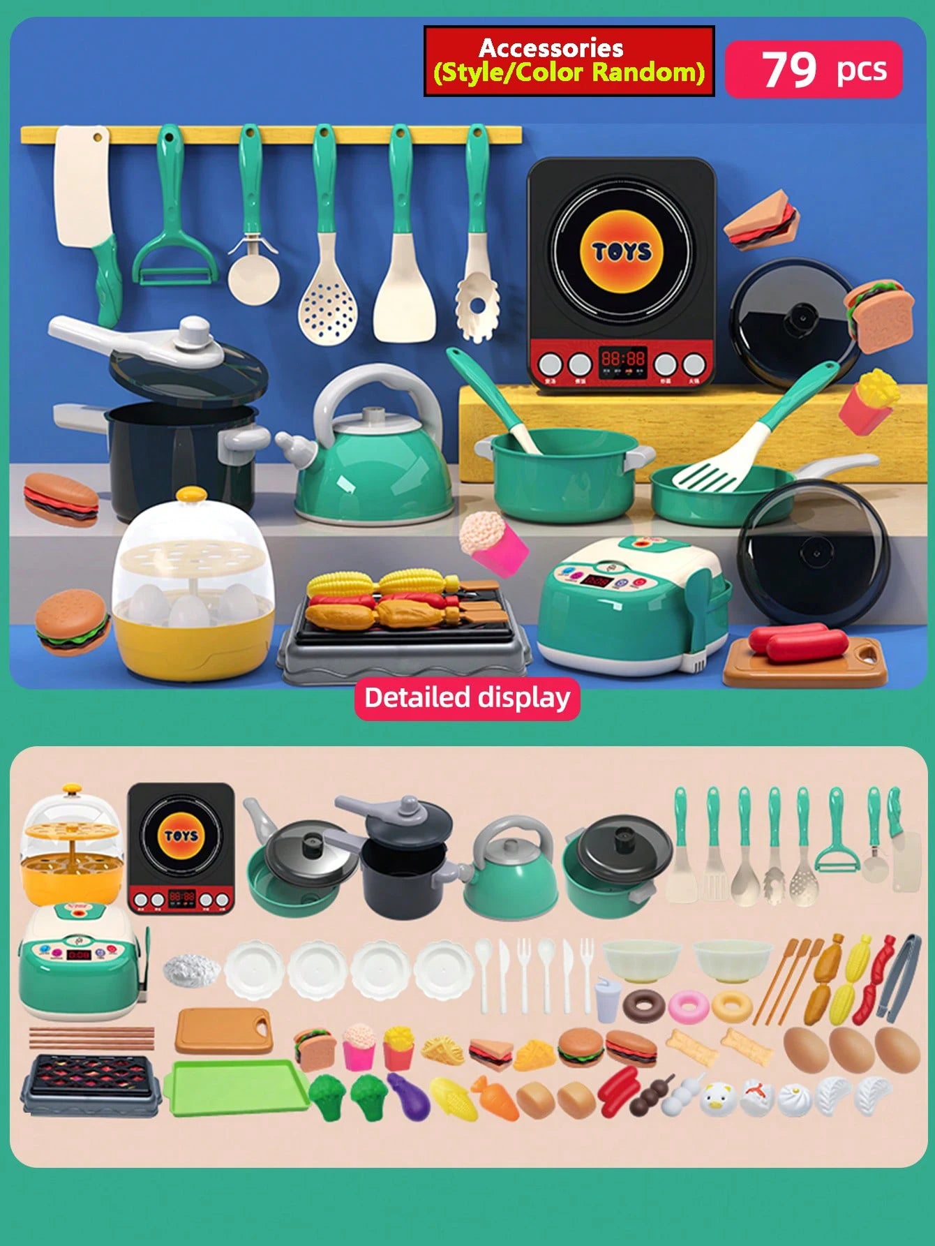Speelkeuken Accessoires Set met Potten en Pannen voor Kinderen