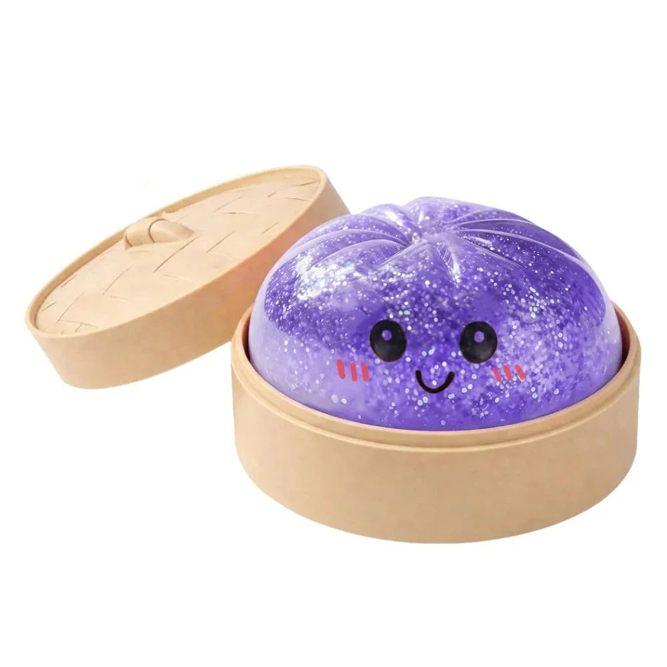 Realistische Knijpdumpling Fidget Toy met Steamer