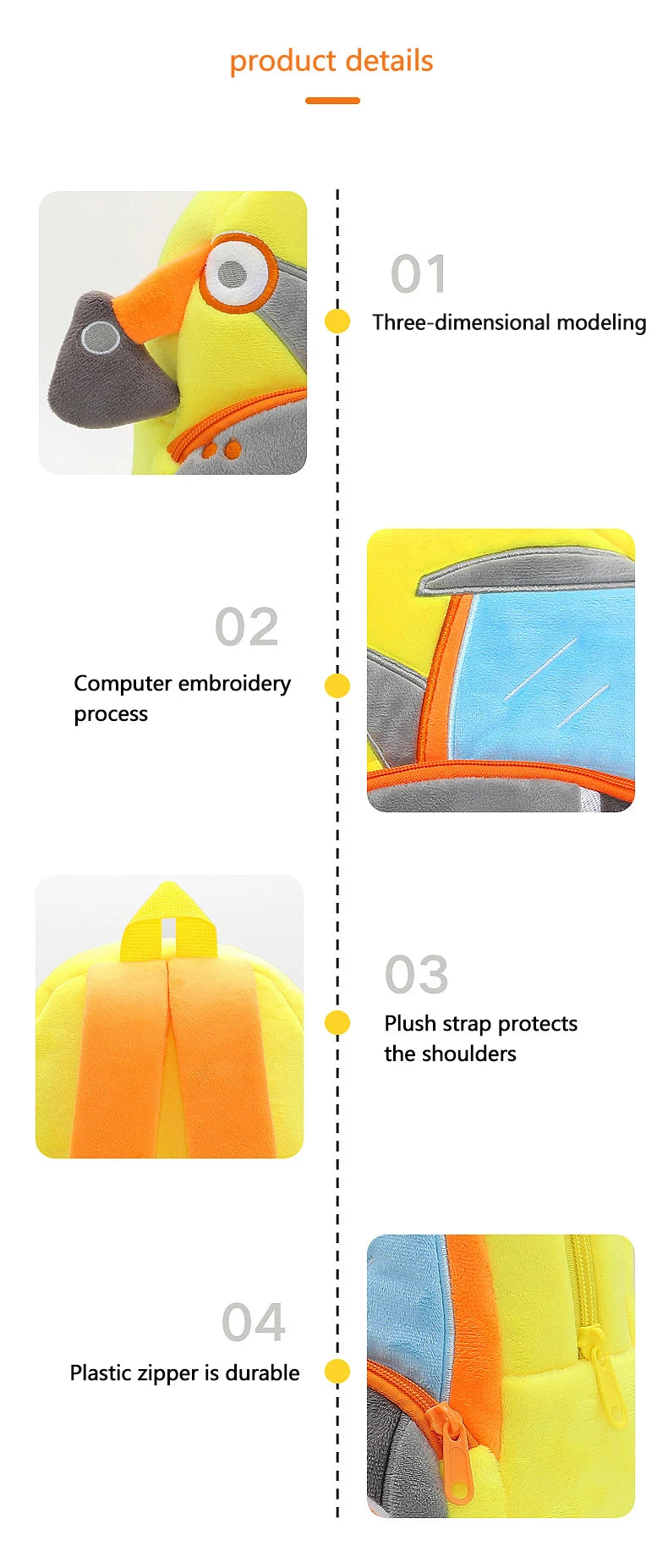 Pluche Kinderrugzak Graafmachine – 1-3 Jaar