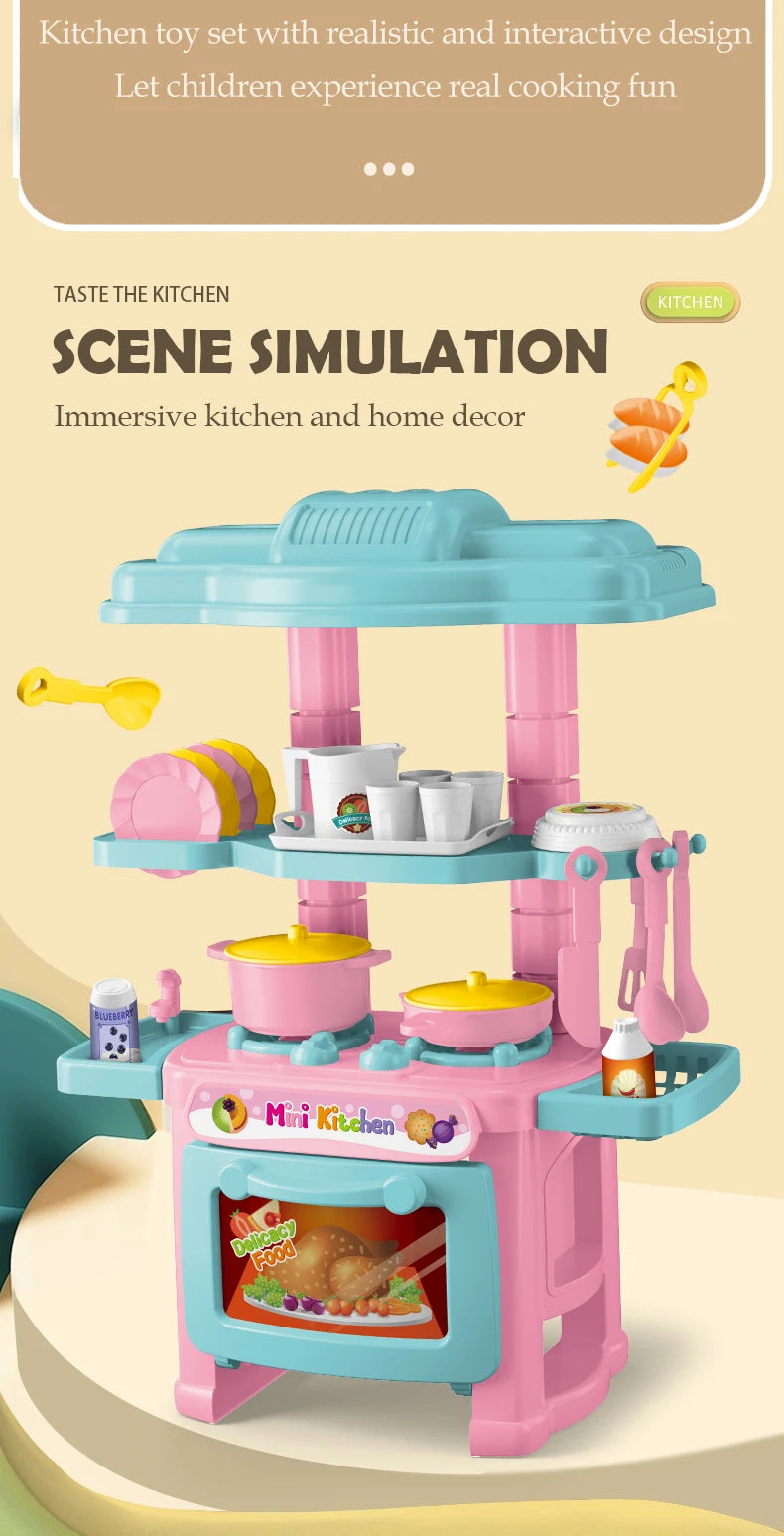 Speelkeuken Set voor Kinderen | Met Oven, Spoelbak en Speeleten