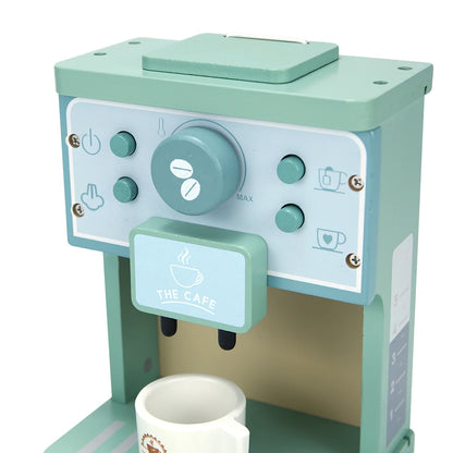 Houten Speelgoed Koffiezetapparaat Set met Koekjes