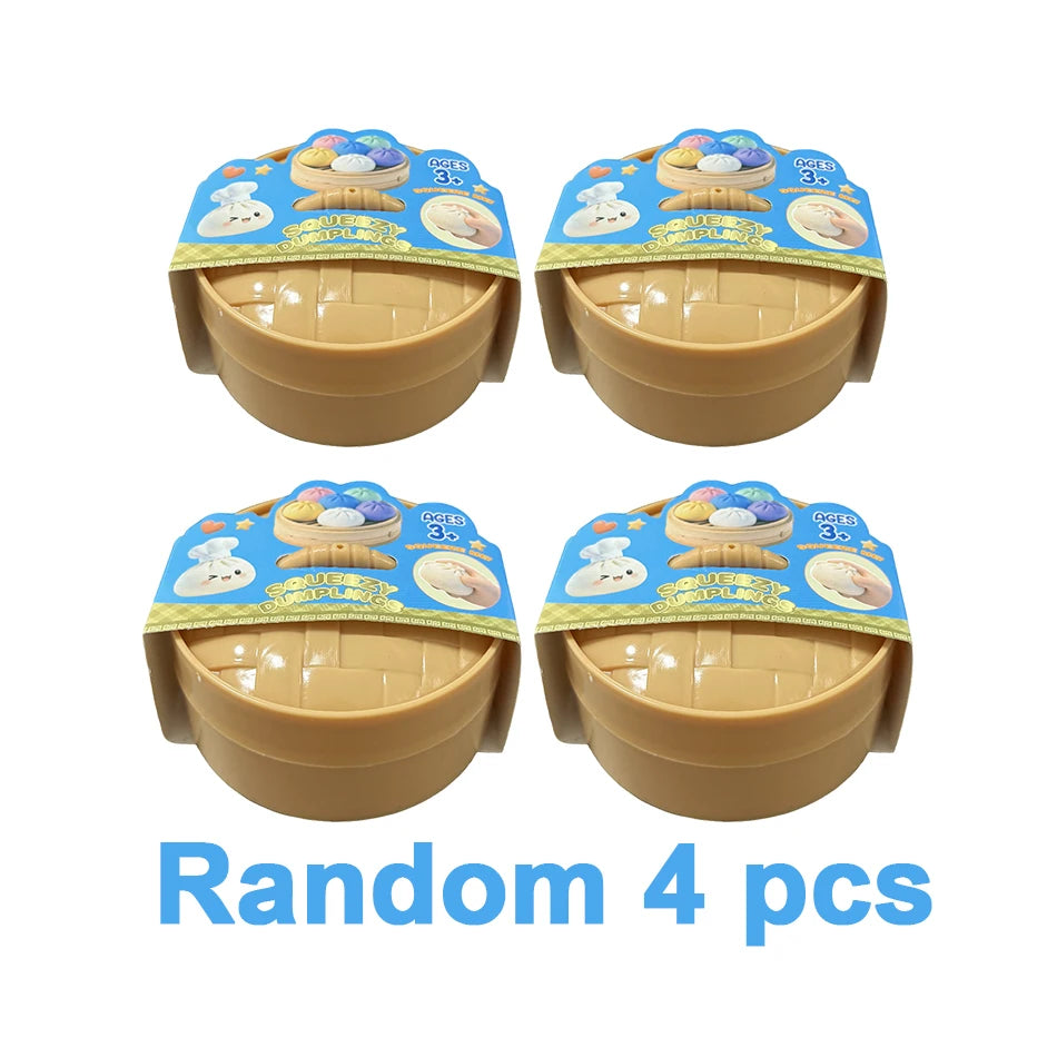 Realistische Knijpdumpling Fidget Toy met Steamer