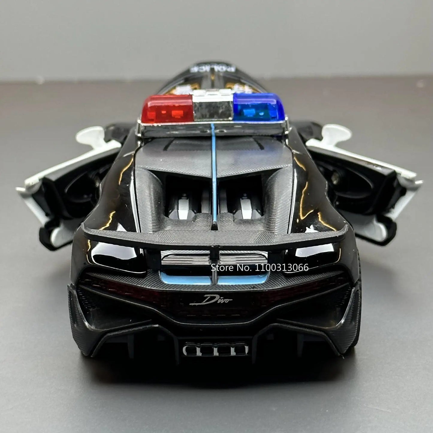 Bugatti Politieauto Speelgoedmodel van metaal met licht en geluid