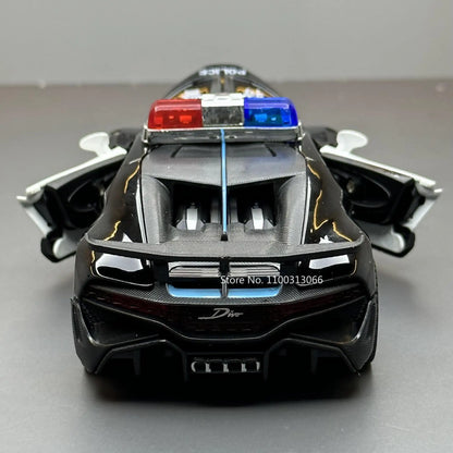 Bugatti Politieauto Speelgoedmodel van metaal met licht en geluid