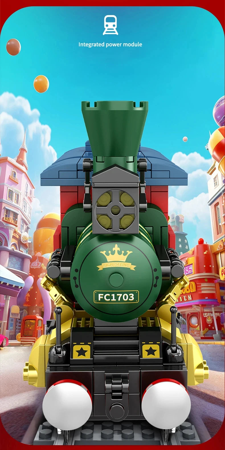 Bouwstenen Set Metro Trein | Compatibel met Lego