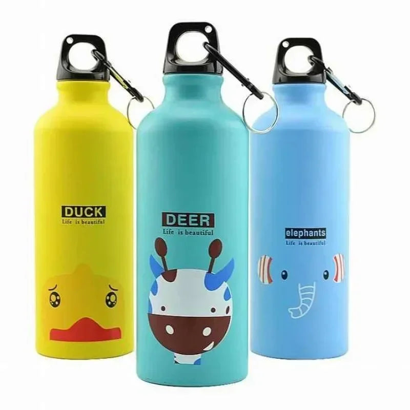 Dubbelwandige Geïsoleerde Drinkfles 500 ml met Leuke Dierenprint voor Kinderen