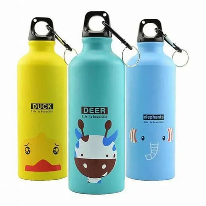 Dubbelwandige Geïsoleerde Drinkfles 500 ml met Leuke Dierenprint voor Kinderen