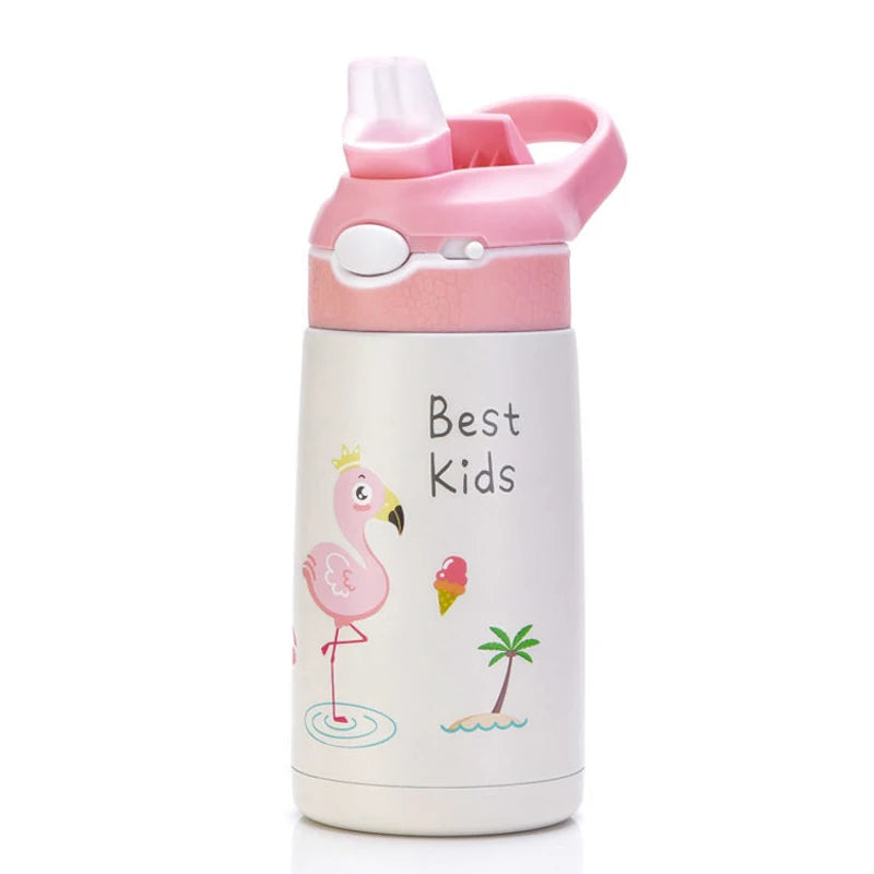 RVS Thermosfles voor Kinderen met Rietje 400ml – Lekvrij