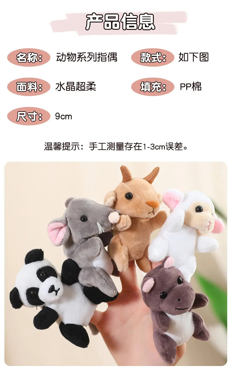 Dieren Vingerpoppen Set | Zachte Pluche Vingertheater voor Kinderen