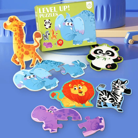 Educatieve legpuzzel set met dieren voor kinderen (verschillende moeilijkheidsgraden)