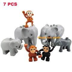 Elephant monkey 7pcs