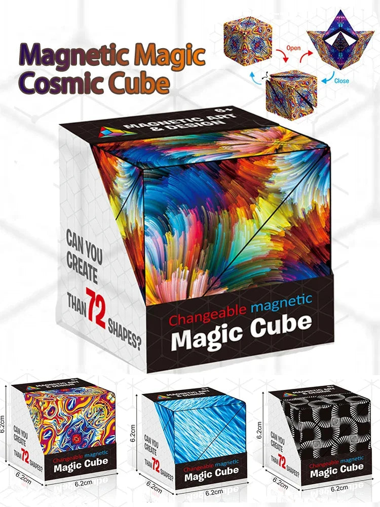 Veranderlijke Magnetische Kubus – 3D Puzzel en Anti-stress Speelgoed