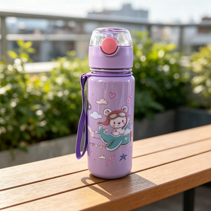 Dinosaurus Waterfles met Rietje voor Kinderen - Lekvrij 500 ml