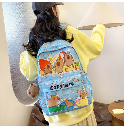 Ruime Capybara Rugzak van Nylon – Ideaal als Schooltas