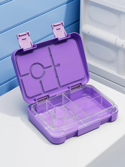 Lekdichte Lunchbox met Vakken - Magnetronbestendig met Kerstprint